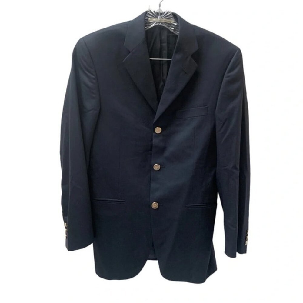 Burberry London Men's Bond Street 100% Wool Navy Blue Blazer 36 S